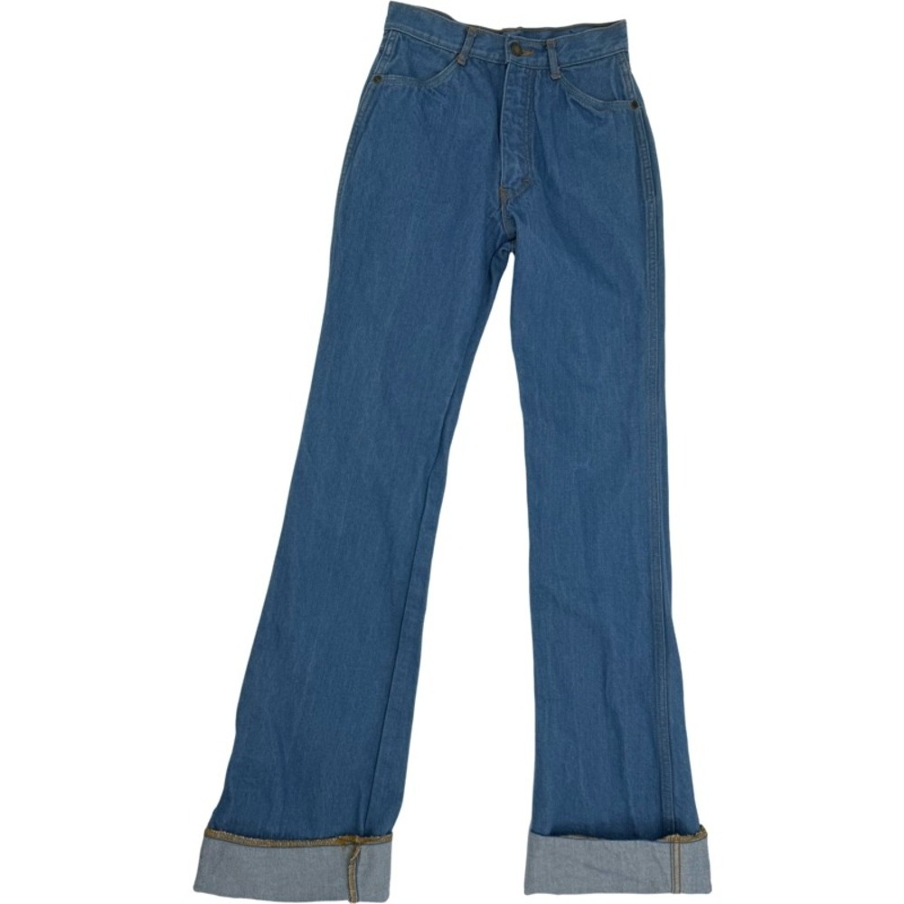 PENTIMENTO Size 7 Vintage High Waist Flare Jeans Retro 70s Boho Denim Hippie 24